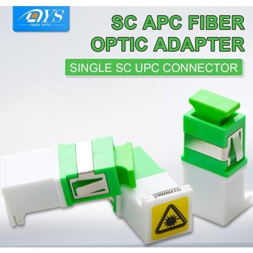 50pcs SC APC Optical Fiber Coupler Adapter Square Flange FTTH Simplex Field Assembly Connector