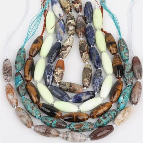 6 Stone Strand Choice,Natural Sodalite Stone Nugget Charms Beads Jewelry Women,Blue Ocean Jaspers Oval Bracelets EF-CT-323AMFJ