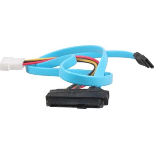 70cm 7 Pin SATA Serial ATA to SAS 29 Pin and 4 Pin Power Cable 7Pin SATA Female to LP4 Male 29Pin SAS Female Adapter Connector