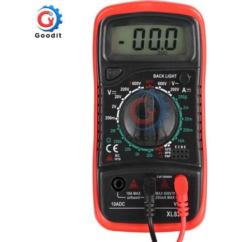 XL830L Digital Multimeter Handheld LCD Backlight Portable AC/DC Ammeter Voltmeter Ohm Voltage Tester Meter Multimetro