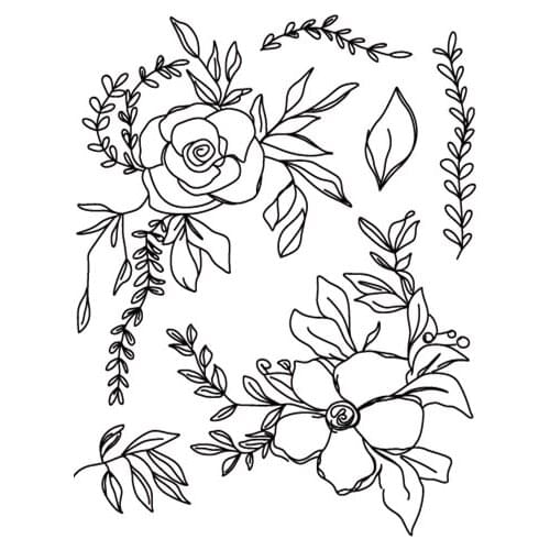 Flower stamp Clear Stamps for Scrapbooking Transparent Silicone Rubber DIY Photo Album Decor 1041