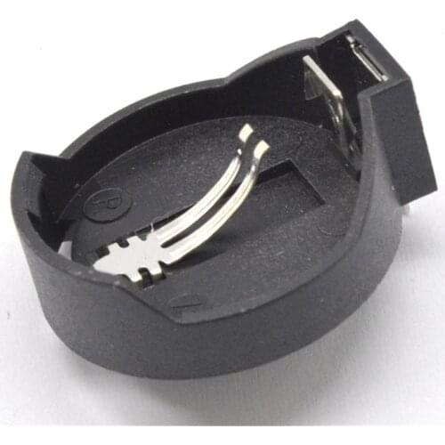 CR2032 battery holder coin battery shell 3V battery case for CR2032 battery through hole 2pins Ni plating,1500pcs/lot