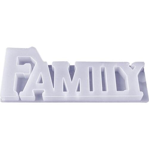 DIY FAMIIY Word Crystal Epoxy Mold English Home Decoration Table Set Word Silicone Resin Mold Accessories 40a
