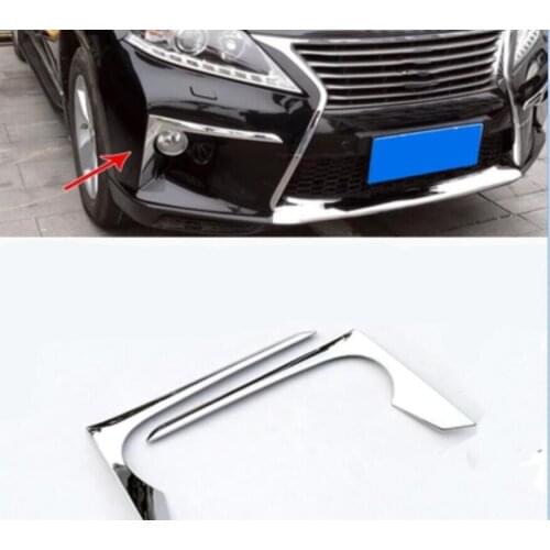For LEXUS RX350 RX450 F Sport 2013 2014 2015 2pcs ABS chrome front fog lights cover decoration trim Auto accessories