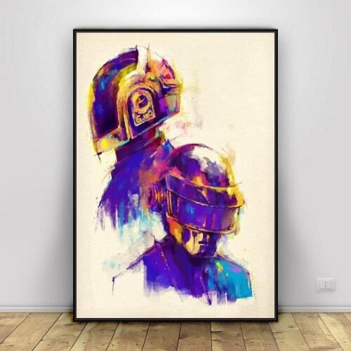 Daft Punk Painting Art Canvas Poster Prints Home Wall Decor Painting