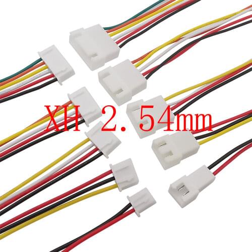 JST XH 2.54 mm 2Pin 3Pin 4Pin 5Pin 6Pin Male Female Plug Socket Wire Cable Connector JST XH2.54 Pitch 2.54mm 20CM 26AWG Cables