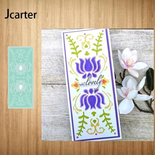 Metal Cutting Dies Rectangle Flower Branches Background Craft Handmade Knife Mould Blade Punch Stencils Dies Cut Scrapbook Model