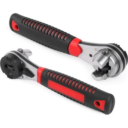 Multifunctional ratchet wrench adjustable two-way fast board 6-22mm metric and inch socket wrench tool set