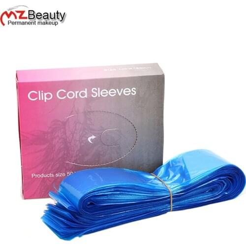 MZ Beauty Tattoo Clip Cord Covers Disposable Clip Cord Sleeves Bags Covers for Tattoo Machine Tattoo Supplies125PCS Microblading