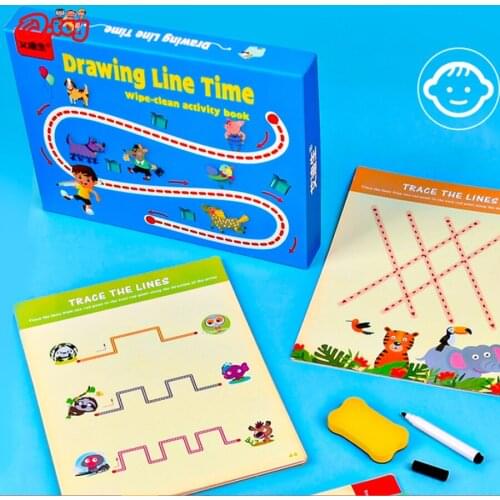 Children Writing Training Colorful White Black Card Erasable Card Preschool Toy for Kids Montessori Educational Toy