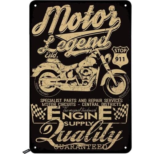 Motor Legend Tin Signs,Specialist Parts and Repair Services Motor Circuits Engine Supply Vintage Metal Tin Sign
