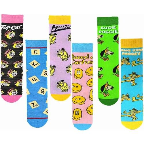 A Pair of Cotton Socks for Men Women Dogs and Cats Letter in Autumn and Winter Pure Cotton Keeps Warm Middle Tube