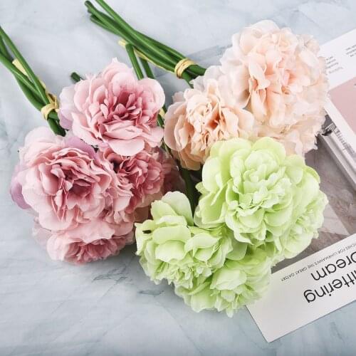 Peony Artificial Flower True Touch Artificial Bouquet Artificial Flower Wedding Decoration Floral Home Garden Decoration