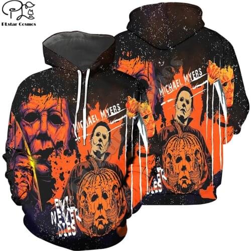 PLstar Cosmos Michael Myers Halloween 3D Printed Hoodies Sweatshirts Zip Hooded For Men And Women Casual Streetwear Style-M16