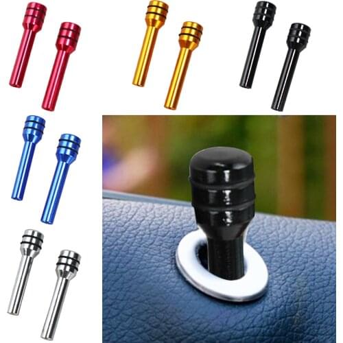 2 Pcs Automobiles Car Door Pin Lock Knob Lift Covers Aluminum Alloy for VW Golf 4 5 7 6 MK4 Honda Civic 2006-2011 Accord 2003