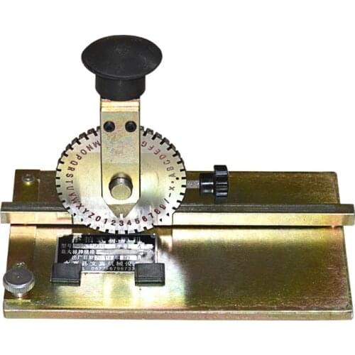 Hand beat type label printer manual metal sign marking machine with digital letter round steel word wheel