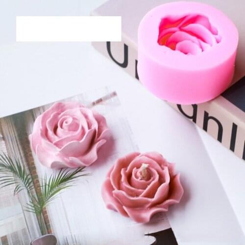 Silicone Candle Molds 3d Rose Form For Candles Making Diy Handmade Supplies Tool Flower Rose Shape Cake Soap Clay Craft Mould
