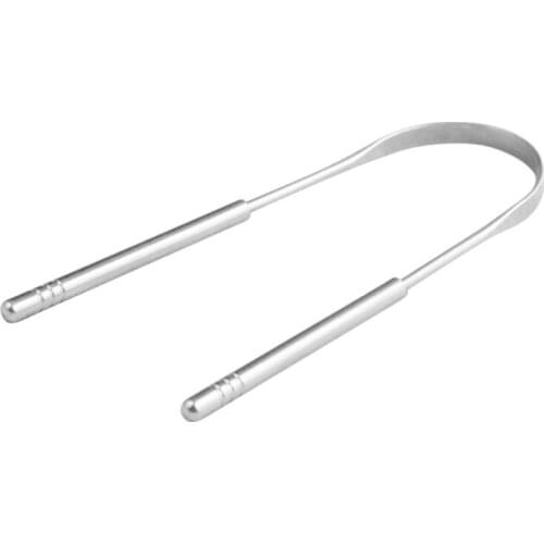 Stainless Steel Tongue Scraper Cleaner Fresh Breath Cleaning Coated TongueToothbrush Dental Oral Hygiene Safe Oral Care Tools