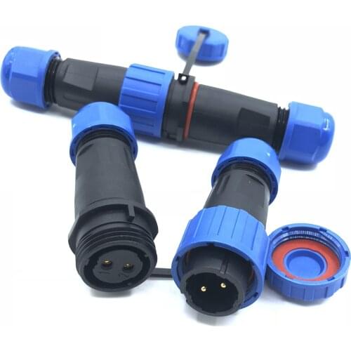 SP16 IP68 Waterproof Connector Male Plug & Female Socket 2 3 4 5 7 9 Pin SP16 Panel Mount Wire Cable Connector Aviation Plug