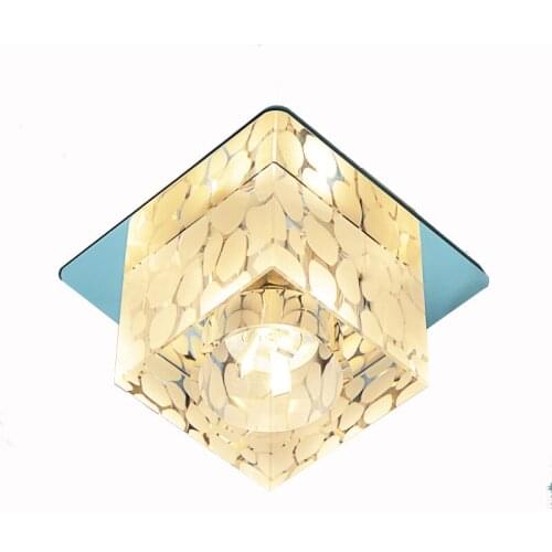 LED Modern Square Crystal Water Cube Ceiling Lamps Hallway Mounted Ceiling Light Porch Balcony Ceiling lighting Fixture