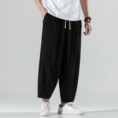 Thin Summer Lantern Harem Pants 2021 Men Hip-hop Look Thin Sports Trousers Japanese Casual Nine-point Long Pants Sweatpants