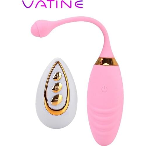 VATINE 10 Speeds Jump Egg Vibrator Anal Clitoris Stimulation Vibrating Egg Wireless Remote Sex Toys for Women