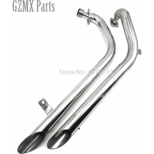 Exhaust Drag Pipes Full Exhaust System funnel With Muffler High Quality For Yamaha Black Widow XV535 XV 535 Virago 1988-2004