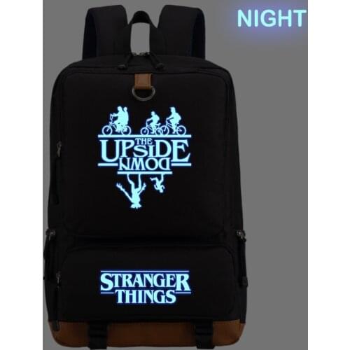 WISHOT Stranger Things backpack schoolbag for teenagers School Bags travel Casual Laptop Bags Rucksack Luminous
