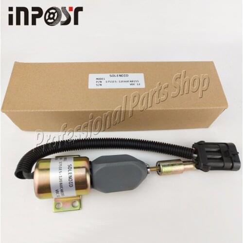 Shutoff Solenoid 1751ES-12E6UC4B1S5 12v F1HZ9N392A For Ford 7.8L New Holland 1085 1078