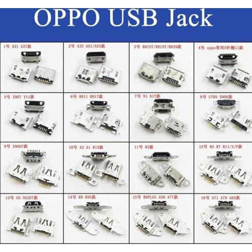 OPPO A31 A53 R815 X907 X909 A3 R3 R5 R7 N3 R9 R9plus A79 5/7pinMicro USB Charging Dock Socket Plug Connector PCB FPC Repair Part