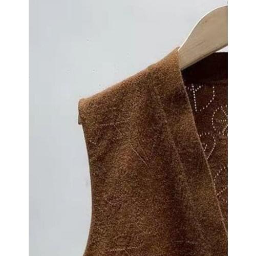 2021 Early Autumn New Solid Color V-neck Knitted Pocket Vest Women Vest Top Cardigan