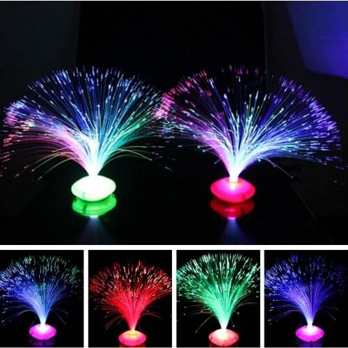 1 Piece Multicolor Changing LED Fiber Nightlight Lamp small night light colorful fiber optic lamp