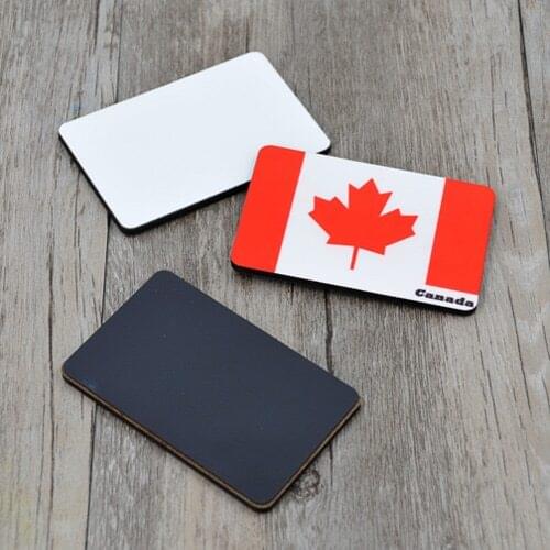 10pcs/lot sublimation blank DIY Fridge Magnets Wooden rectangle MDF Refrigerator Sticker Creative Magnets Birthday Gift