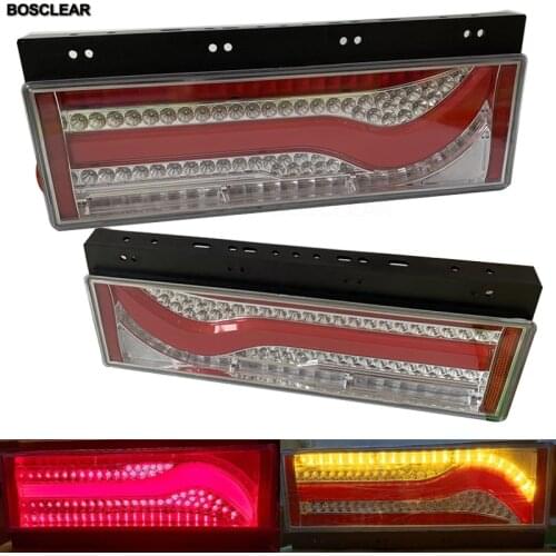 2X LED Tail Lights Lamp Brake Stop Turn Sequential Flowing Signal Warning Light For Volvo Mitsubishi UD hino lorry Truck Trailer