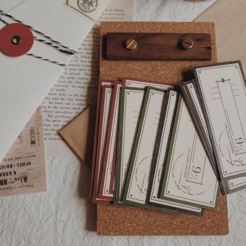 30Pcs Tag Note Card Junk Journal DIY Scrapbooking Craft Photo Albums Decorative Thick Card Material Paper