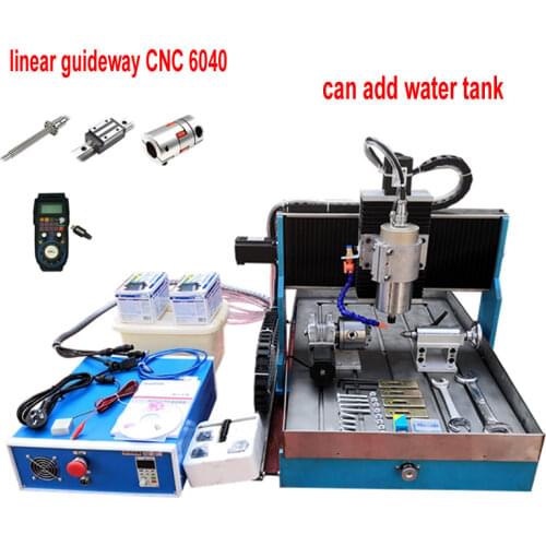 3040 CNC Router 6040 Engraving Machine 4axis 2.2KW linear guideway Metal PCB Drilling Milling Machine Water Cooled Spindle 1.5kw