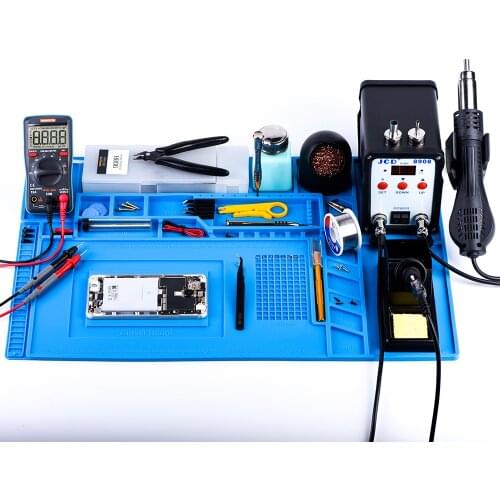 ESD Heat Insulation Working Mat BGA PCB IC Phone Computer Repair Silicone Pad Magnetic Heat-resistant Welding Rework Workbench