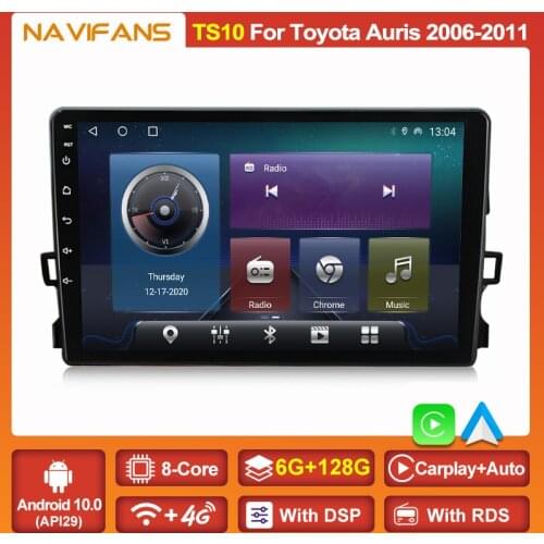 IPS Carplaly Auto Android 11 DSP RDS Car Radio Stereo For Toyota Auris E150 2006-2012 Multimedia Video DVD Player Navigation GPS
