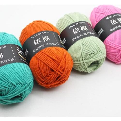 Cotton Yarn Baby Milk Yarn Bargains Worsted Cotton Crochet Thread Hand Knitting Wool Line Dyed Thread Crochet Threads Knitting