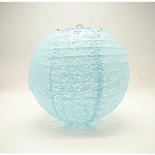 Blue Round Chinese Paper Lantern Ball 20/25/30/40cm 8/10/12/16 inch Luminaria Paper Lanterns Wedding Birthday Party Decoration