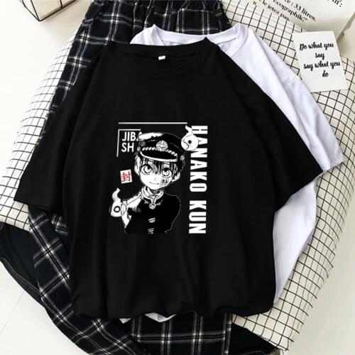Summer College style Sweet Girls kawaii Harajuku Anime Toilet-Bound T-Shirt Hanako-Kun Cute Chic Print Women Loose Casual Tops