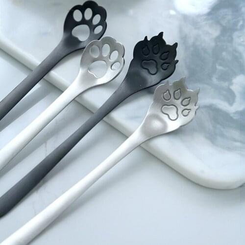 Spoon Long Handle Stainless Steel Teaspoons Creatives For Ice Cream Coffee Soup Tea Cocktail TS2 Durable soda spoon