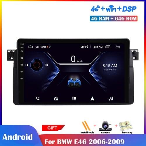 9 inch Android Multimedia Player For BMW E46 2006-2009 Car Radio Stereo DSP Touch IPS Screen Navigation WIfi 4G Net FM Bluetooth