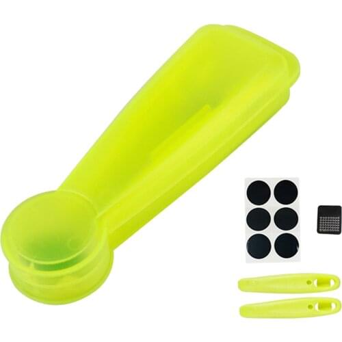 Bike Tire Repair Kit Puncture Repair Pre Glued Patches Rasp Lever Tool