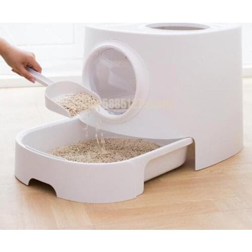 Cat Litter Basin Fully Closed Large Anti Splash Cat Toilet Deodorization Top Drawer Cat Excrement Basin Deodorization Cat Sand T