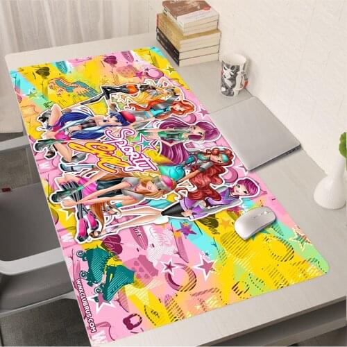 Deskmat Mouse Pad Gamer Anime Keyboard Mat Pc Gamer Complete Winx Clubs Gaming Carpet Mousepad Kawaii Gaming Accessories Large