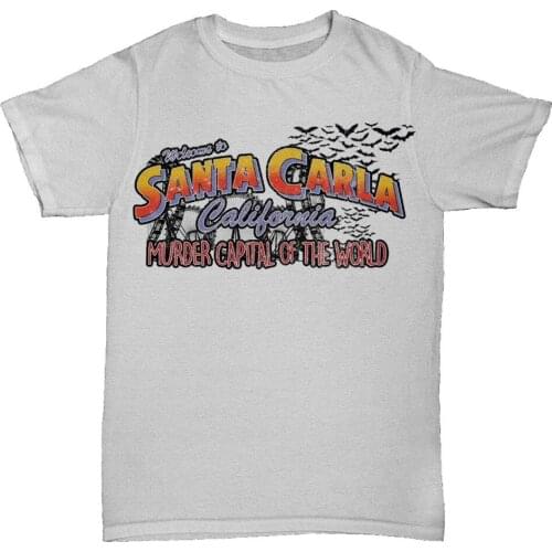 New Fashion Cool Casual Fashion Summer Paired T Shirts Santa Carla Inspired Movie Film 90S Cult Mens Vampires Zombie T Shirt