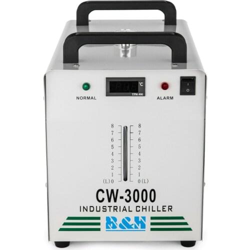 CW-3000 industrial chiller high performance and durable white for cooling laser tube