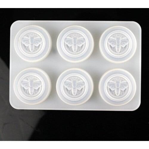 Thicked 6 Cavities Bee Silicone Mold DIY Soap Mold Chocolate Resin Molds Handmade Cake Decorating Mould Soap Making Tools