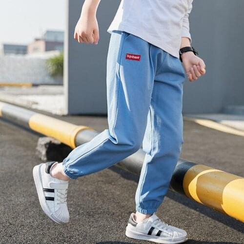 Lasted Spring Summer Thin Casual Pants Boys Kids Trousers Children Clothing Teenagers School Cotton Formal Sport High Quality